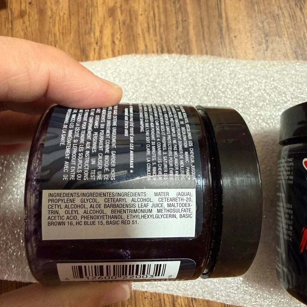 2x Manic Panic Vegan Semi Permanent Hair Dye Color Blue Panther Blue Black